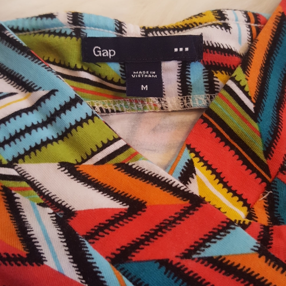 Gap Halter wrap dress in zigzag print - Picture 4 of 8